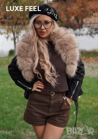 Дамско Яке -Естествен Косъм ⚜️, снимка 3 - Якета - 52656674