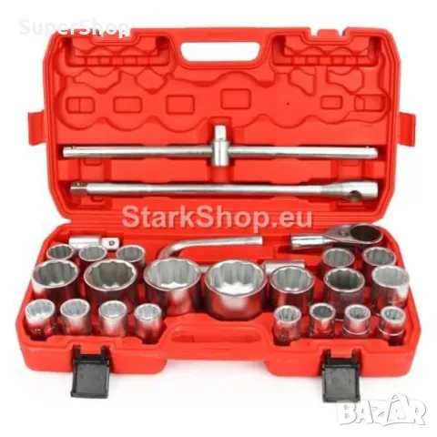 Дванадесетостенно Камьонджийско Гедоре 26 части за Камиони 3/4″ & 1″ 21-65mm + Ударни Вложки, снимка 8 - Гедорета - 50236817