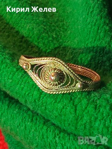 СТАРИНЕН ВЪЗРОЖДЕНСКИ ФИЛИГРАНЕН МАЙСТОРСКА ЮВЕЛИРНА РЪЧНА ИЗРАБОТКА ПРЪСТЕН 20301, снимка 5 - Антикварни и старинни предмети - 32552961