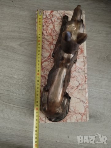 стара статуетка-белгийска овчарка, снимка 2 - Антикварни и старинни предмети - 41415317
