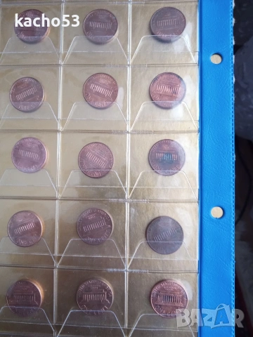 40 броя по 1 цент, САЩ, снимка 11 - Нумизматика и бонистика - 53724549