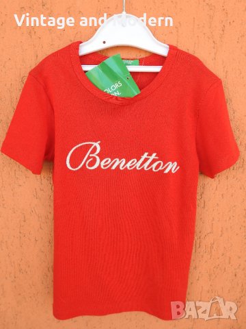 Benetton Нова детска тениска момиче 5/6 120 cm, снимка 1 - Детски тениски и потници - 34339238