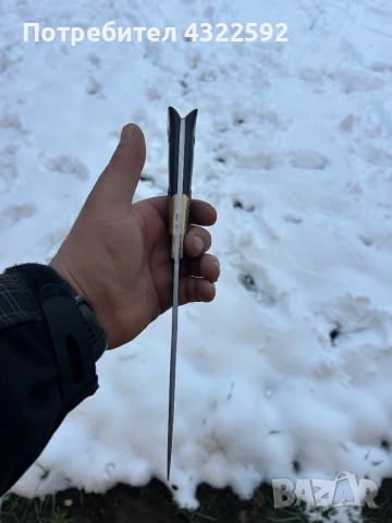 Нож Кован от танкова шпилка, снимка 5 - Ножове - 53326672