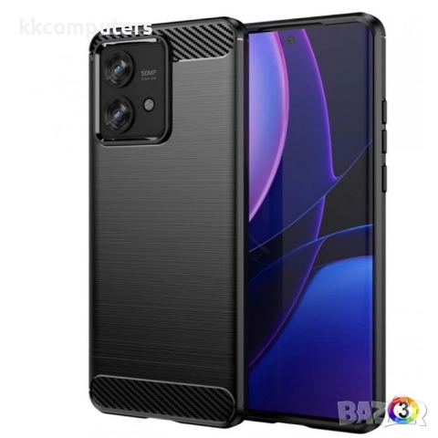 Motorola Edge 40 Neo 5G Удароустойчив Carbon Fiber Калъф и Протектор