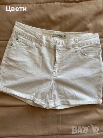 Къси бели дънкови панталонки, снимка 2 - Къси панталони и бермуди - 41060379