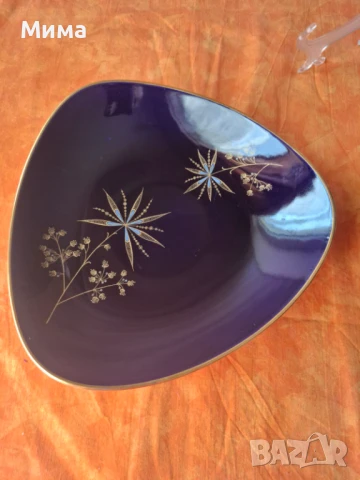 Ръчно рисувана Винтидж декоративна купа кобалт, снимка 2 - Аксесоари за кухня - 50634518