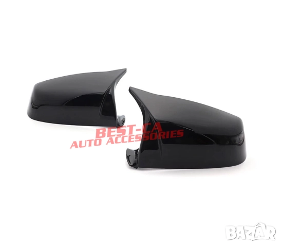 Капаци огледала със щипки черен гланц Batman Style за BMW F01 F02 F06 F07 F10 F11 F12 F13 pre-lci