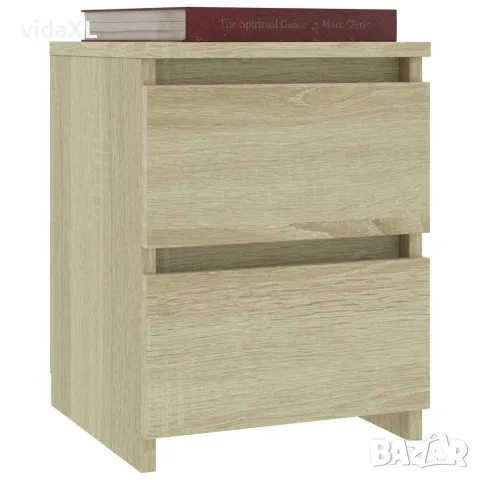 vidaXL Нощни шкафчета, дъб сонома, 2 бр, 30x30x40 см, инженерно дърво, снимка 6 - Шкафове - 56147695