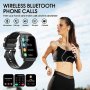 Нов Смарт часовник 1,85-инчов HD сензорен екран+2 каишки за iOS/Android Мъже Жени, снимка 2