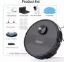 Lubluelu SL61 WIFI робот прахосмукачка и моп 4000Pa LiDAR Навигационно картографиране, снимка 10