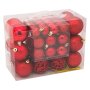 50 броя Червени Коледни топки в 3 размера