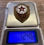 Значка „Отличник на Съветската армия“, месинг, тежка (≈12 г), оригинал СССР, снимка 3