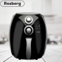 Фритюрник AirFryer Rosberg Premium, 1600W, 3л., Горещ въздух, Таймер, до 200°C, Черен, снимка 2