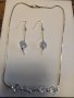 Сребърен комплект,колие и обеци (6) (6), снимка 3