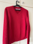Памучен червен пуловер на Tommy Hilfiger /L размер
