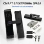 Смарт електронна брава за врата с код, отпечатък, карта и Bluetooth, снимка 5