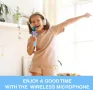 Безжичен караоке микрофон DYNASONIC, преносим Bluetooth караоке микрофон с диско LED светлини, снимка 7