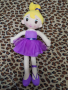 Голяма мека кукла балерина DOLL BLONDE ZEEMAN PURPLE DRESS DANCER 42 CM, снимка 8