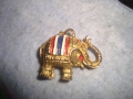 ТАЙЛАНДСКО КРАСИВО ОЛОВНО СЛОНЧЕ с ЕМАЙЛ и ПОЗЛАТА МЕДАЛЬОН ТАЛИСМАН СИМВОЛ на ТАЙЛАНД 26107, снимка 5