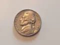 Монета 1964 Съединени Щати Jefferson Nickel - 5 Cents (Monticello), снимка 3