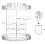 Въртящ се органайзер за козметика GW-288/ Цвят: прозрачен; Материал: пластмаса PS, снимка 5