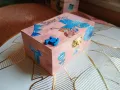 Ръчно изработена дървена кутия за бебе момче , снимка 2
