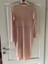 Нова парти коктейлна елегантна официална рокля миди midi дължина телесен бежов nude цвят , снимка 13