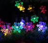 Многоцветни коледни LED лампички със снежинки , снимка 1 - Лед осветление - 44634201