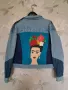 Ръчно рисувано дънково яке Frida Kahlo, снимка 2