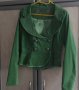 Дамско, зелено сако, плюш, размер S, снимка 4