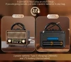 Винтидж Преносимо Безжично Радио - AM/FM/SW с USB Зареждаща се Батерия, Антена, AUX & TF Карта, снимка 5