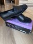 Дамски черни кожени обувки с камъчета, снимка 1 - Дамски ежедневни обувки - 35818902