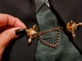 ANNA BIAGINI оригинално черно сако със златни орнаменти , снимка 3