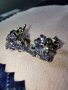 Елегантни сребърни 925 Обеци с Танзанити и Циркони!, снимка 14
