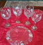 Рисувани ръчно стъклени чаши,чинии,свещници, снимка 4