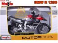 BMW R 1200 GS мащабен модел мотоциклет 1:12 Maisto, снимка 3