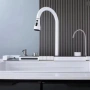 Умна кухненска мивка с изтеглящ се кран – LED дисплей, водопад, филтрирана вода и пълен комплект за , снимка 3