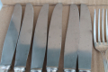 Комплект 6 ножа и 6 вилици посребрени , снимка 3