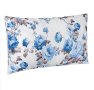 Декоративна възглавница Blue Floral,  50x30cм, Бял/ син
