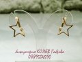  златни обеци ЗВЕЗДИ с английско закопчаване 2.10 грама, снимка 2
