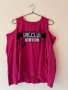 Цикламена блуза 100% памук с изрязано рамо S размер и надпис Girl Club New York 🩷🩷🩷, снимка 1