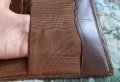 голяма, красива, кожена, стара папка за документи и др. с кон, голям формат, снимка 5