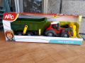 Dickey Toys ABC 65 см - фермерски багер с ремарке , снимка 1 - Коли, камиони, мотори, писти - 36170982