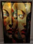 Светеща картина с LED осветление - две лица, снимка 2