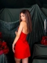 Луксозна Червена Дамска Рокля , снимка 4