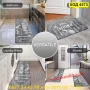 Kitchen Love – Водоустойчив комплект кухненски пътеки (СИВО+ЧЕРНО+БЯЛО) - КОД 4573, снимка 2