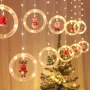 Светещи LED рингове с коледни фигурки, тип завеса 3м, 10 ринга на ток., снимка 4