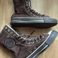 Дамски детски боти Converse all star естествен велур , снимка 1 - Дамски боти - 39914348