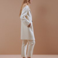 Reserved - дамско палто вълна бяло размер L, снимка 3 - Палта, манта - 39613573