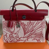 Hermes Herbag red pegasus 31 дамска чанта, снимка 2 - Чанти - 41710018